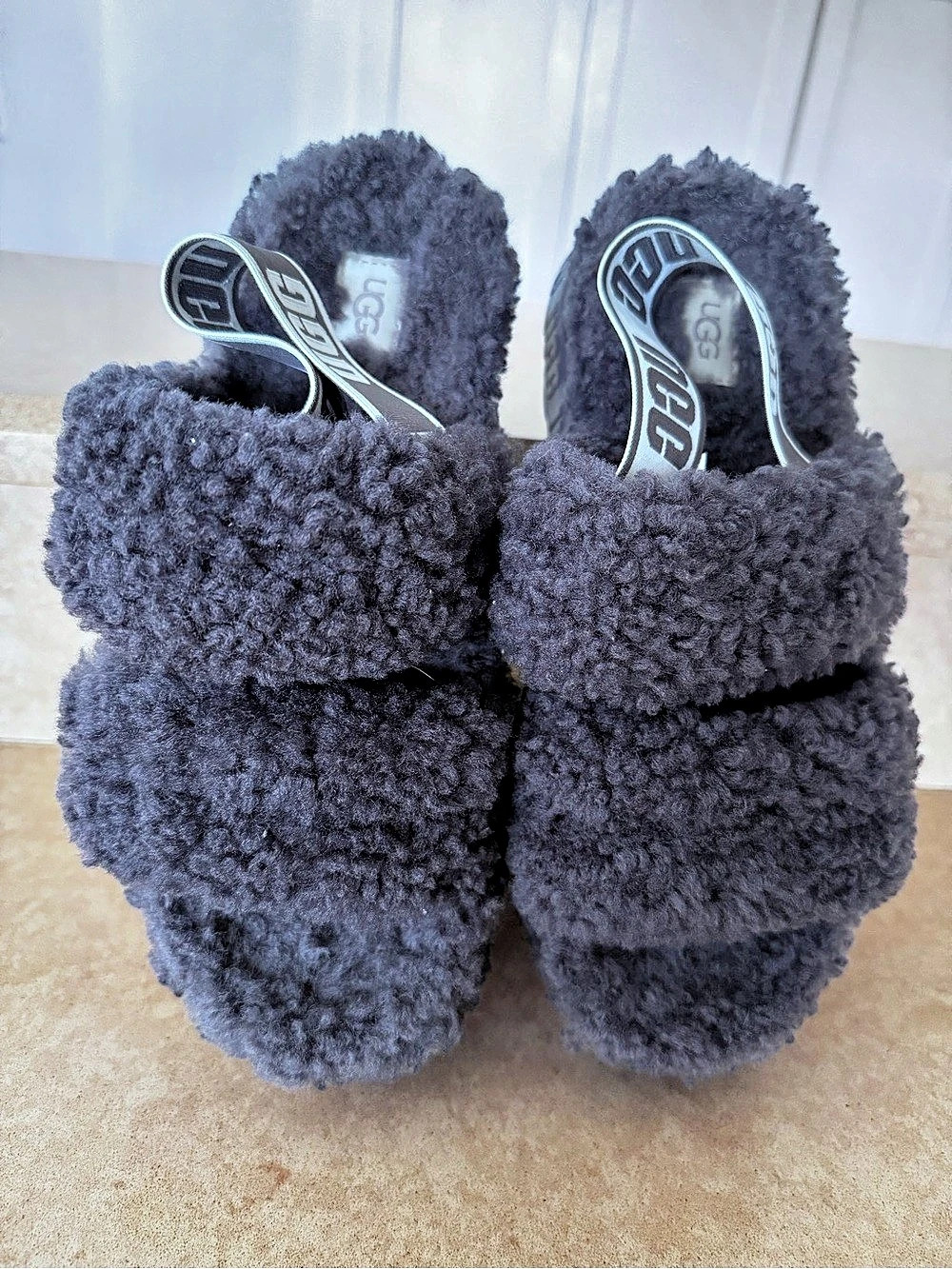 UGG Fluff Yeah Slide Gray US 8